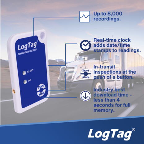 LogTag TREX-8 Temperatuurlogger