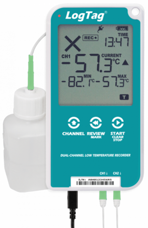 LogTag&reg;UTREL30-16 &ndash; Multi-Channel LCD logger voor Lage Temperatuur