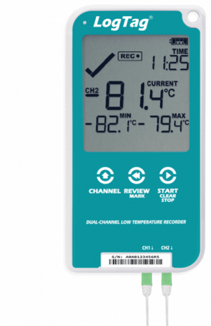 LogTag&reg;UTREL30-16 &ndash; Multi-Channel LCD logger voor Lage Temperatuur
